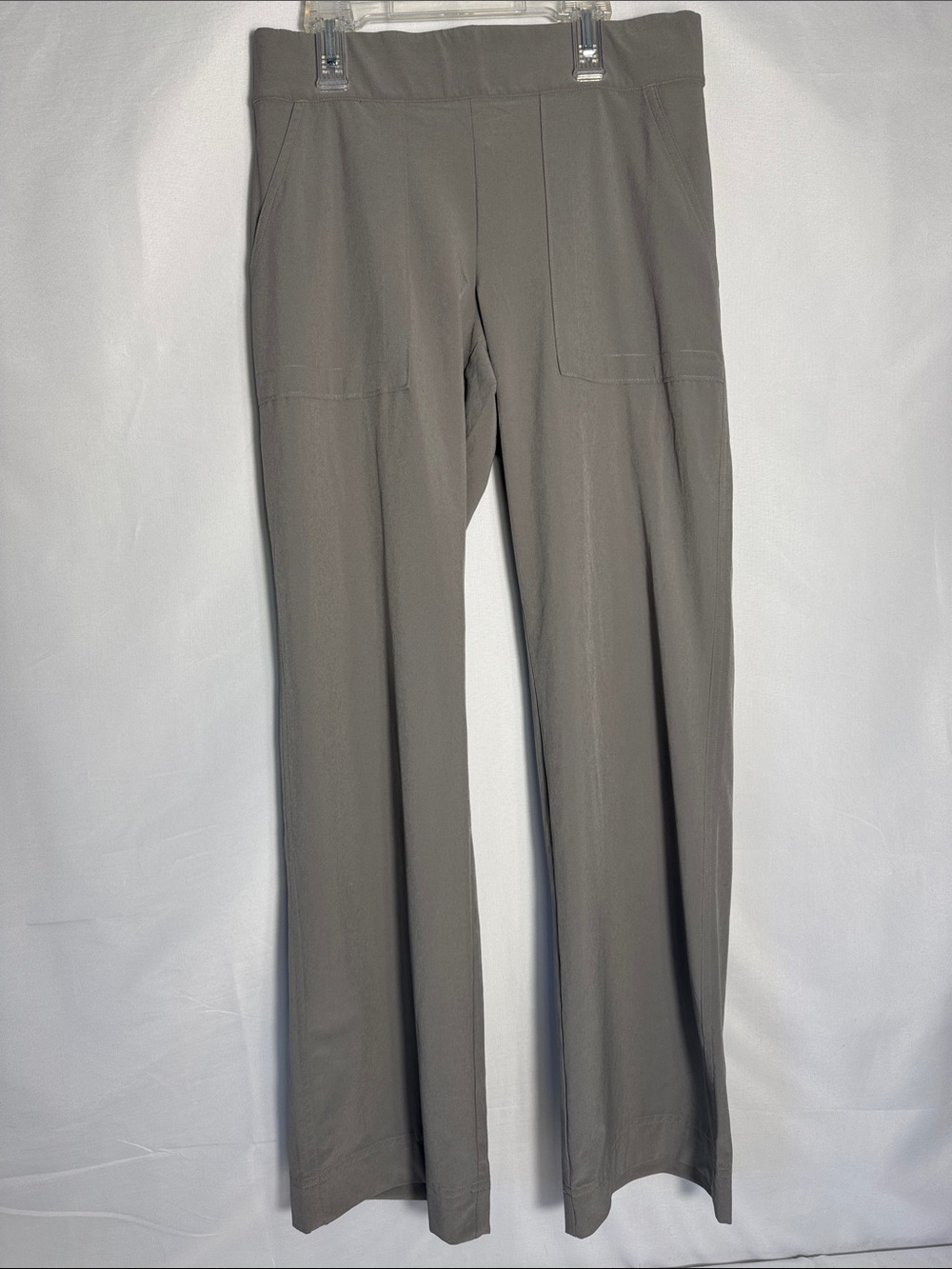 Athleta Grey Straight-Leg Ponte Pants